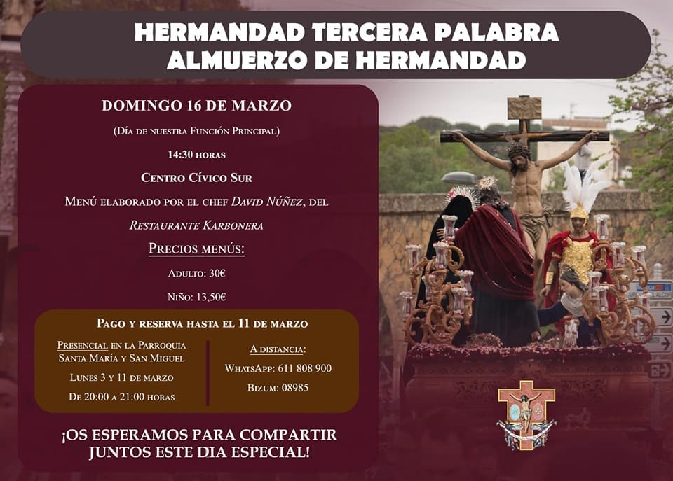 Almuerzo Hermandad Tercera Palabra