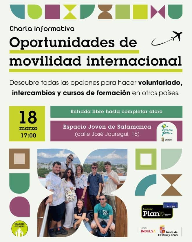 Charla informativa sobre oportunidades de movilidad internacional para jóvenes