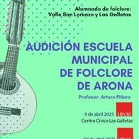 Audici贸n del alumnado de la Escuela Municipal de Folclore de Arona