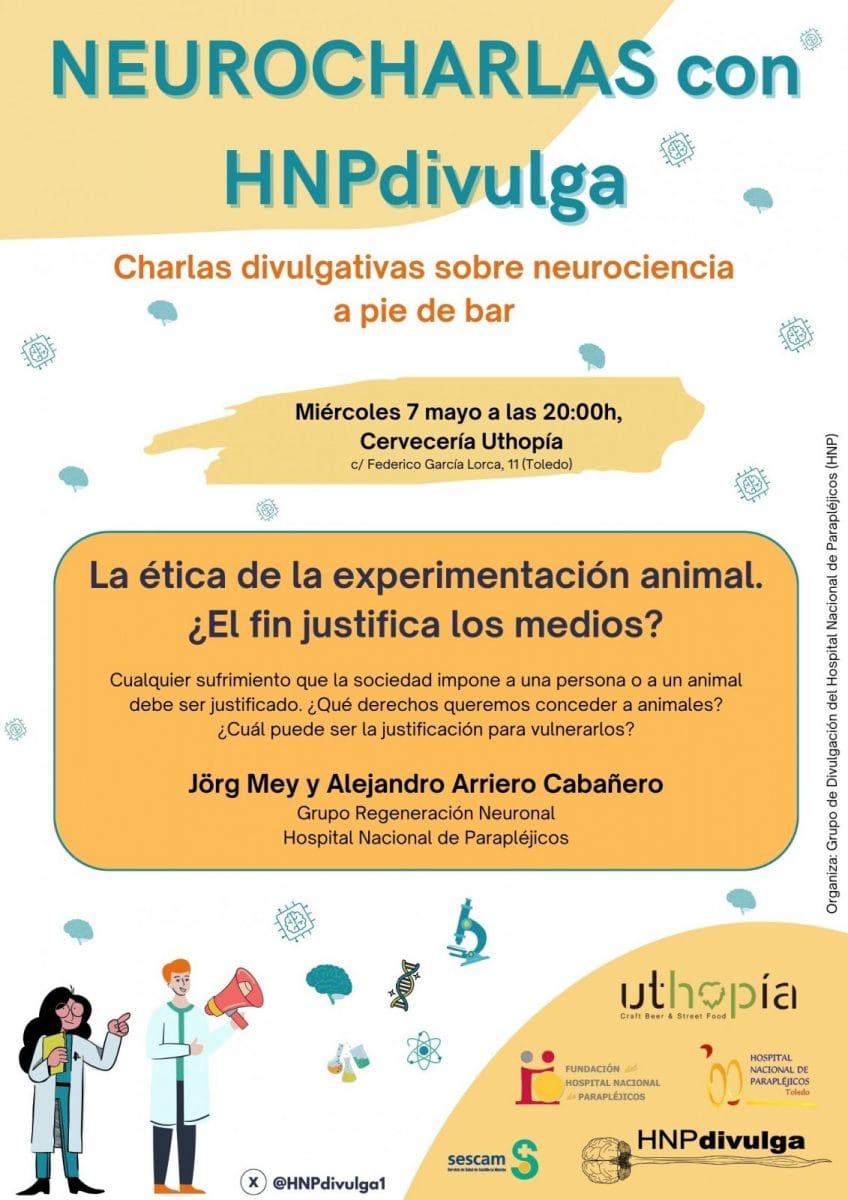 Ciclo de charlas divulgativas sobre neurociencia: “La ética de la experimentación animal. ¿El fin justifica los medios?”