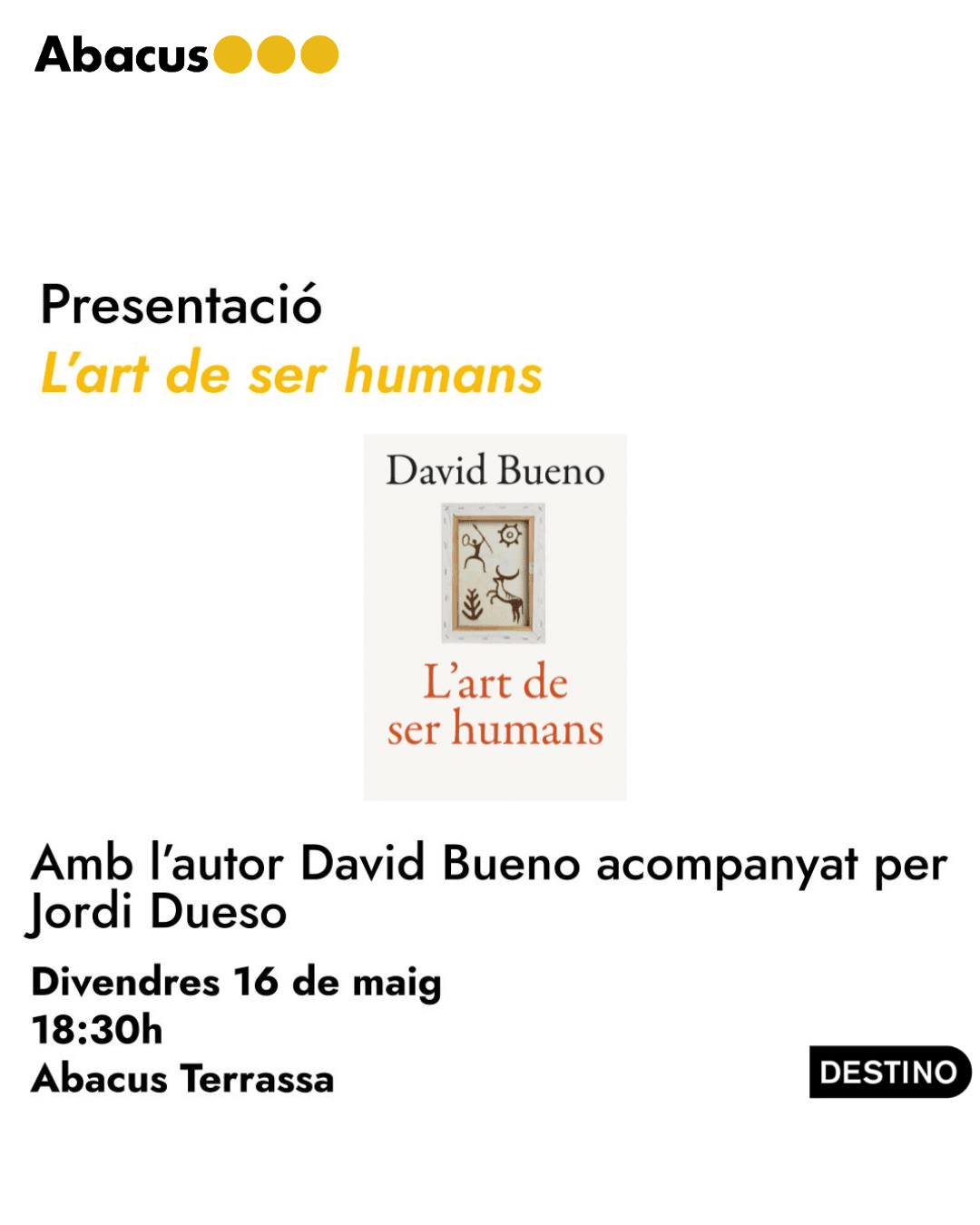 Presentació L'art de ser humans, amb David Bueno