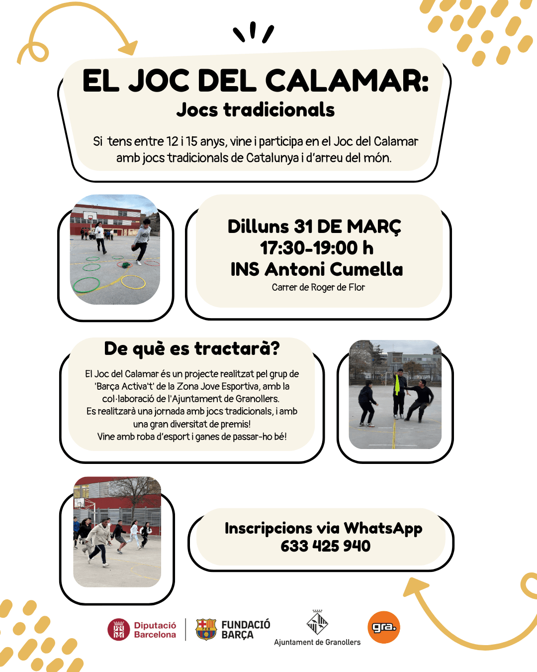 Activitat de jocs tradicionals: El Joc del calamar
