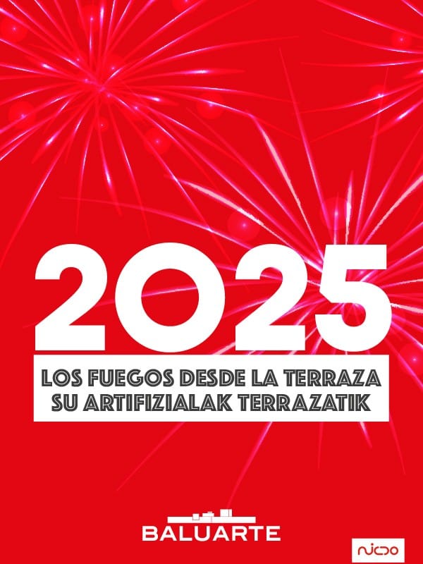 Fuegos desde la terraza de Baluarte