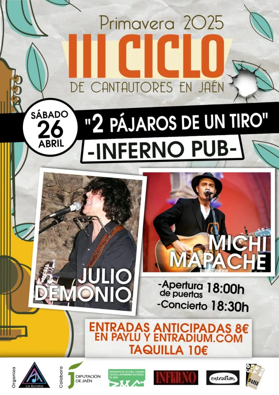 Julio Demonio + Michi Mapache en concierto