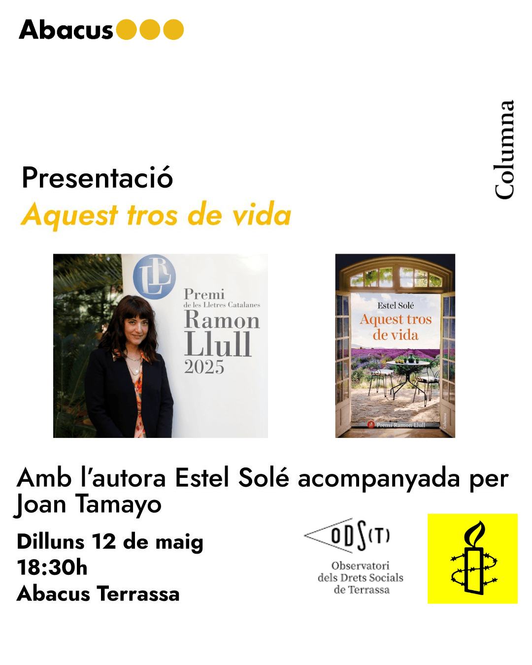 Presentació Aquest tros de vida, amb Estel Solé