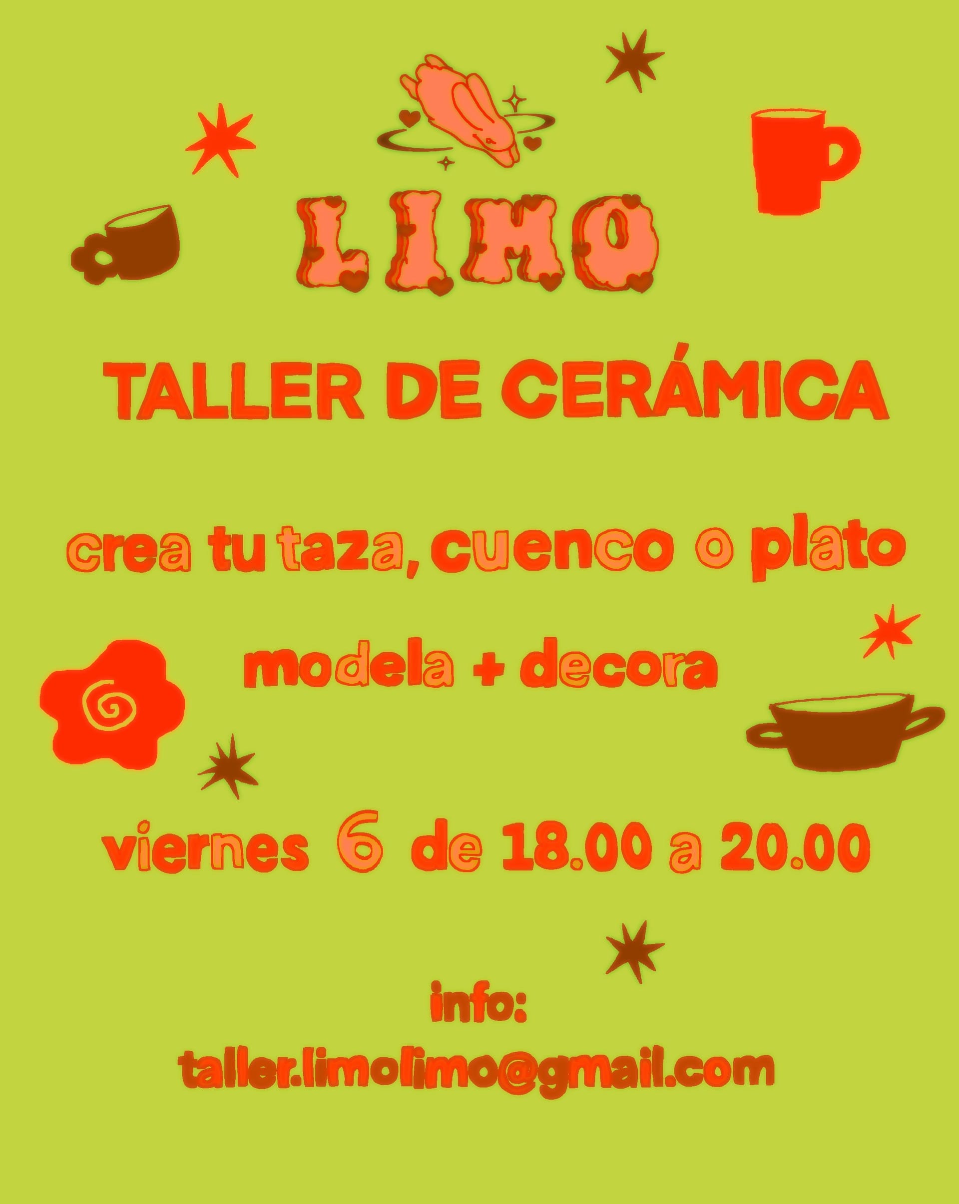 Taller de cerámica: crea tu taza, cuenco o plato