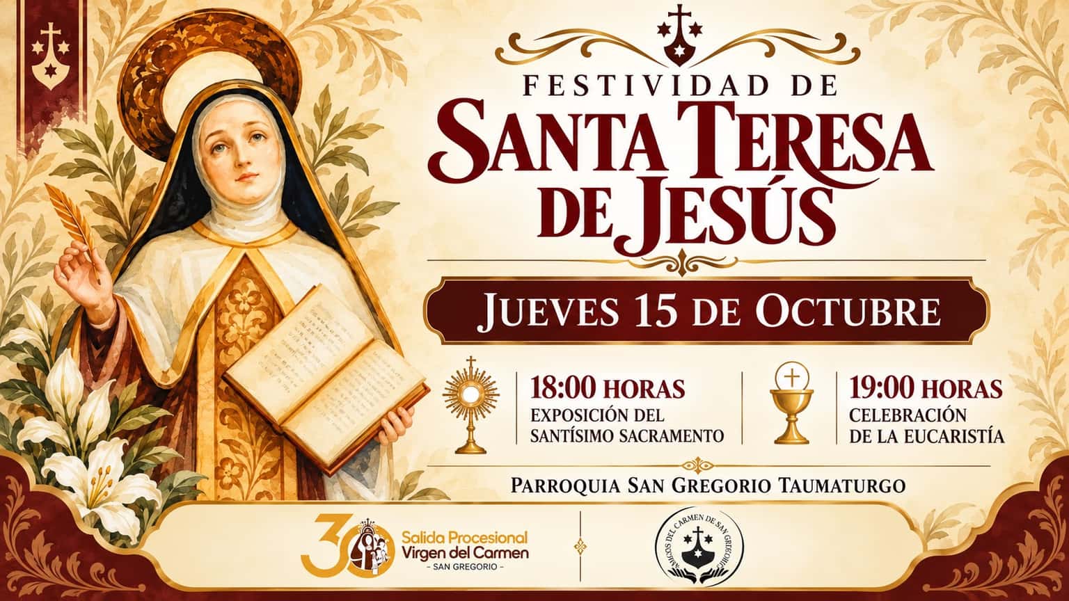 Festividad de Santa Teresa de Jesús