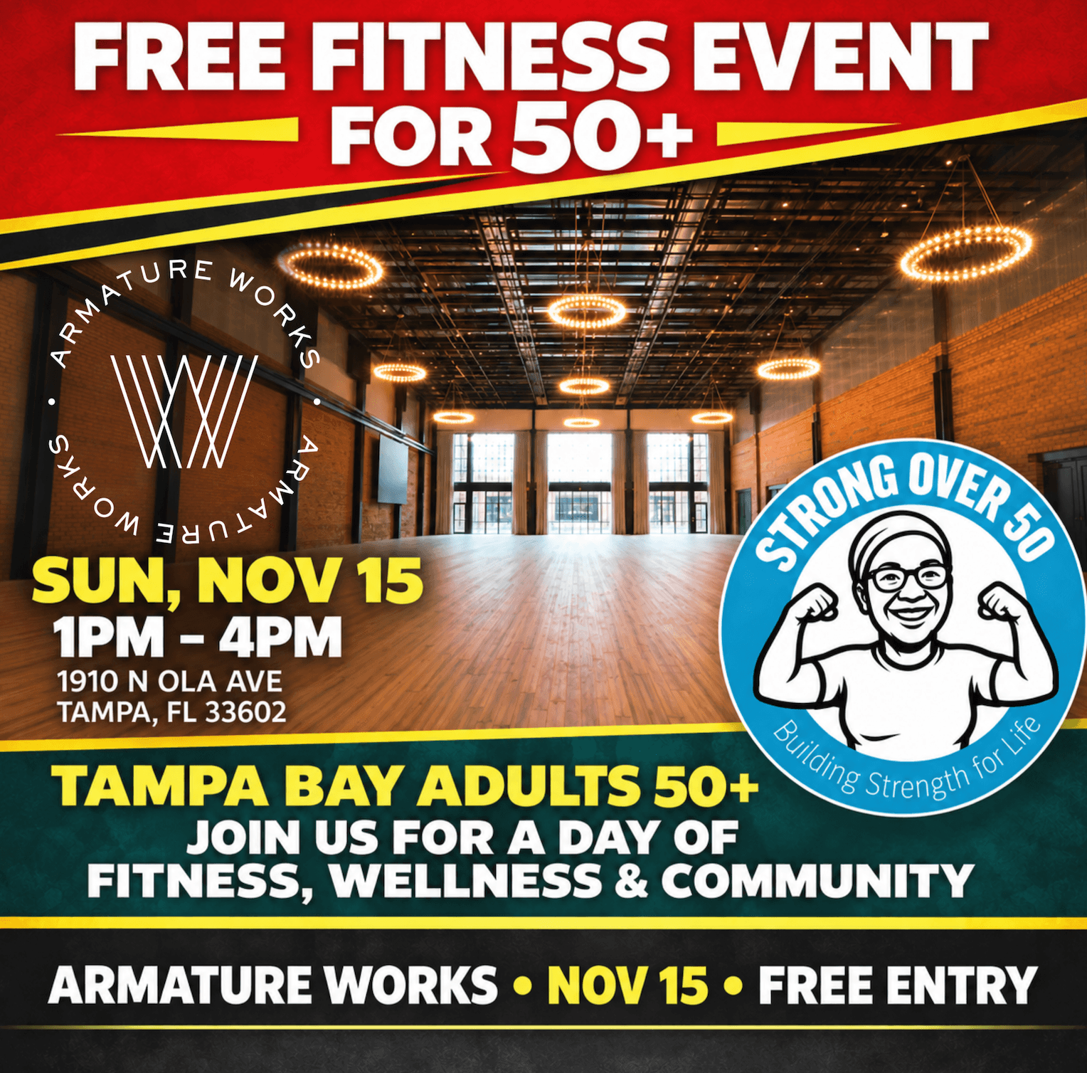 Strong Over Fifty Experience at Armature Works
