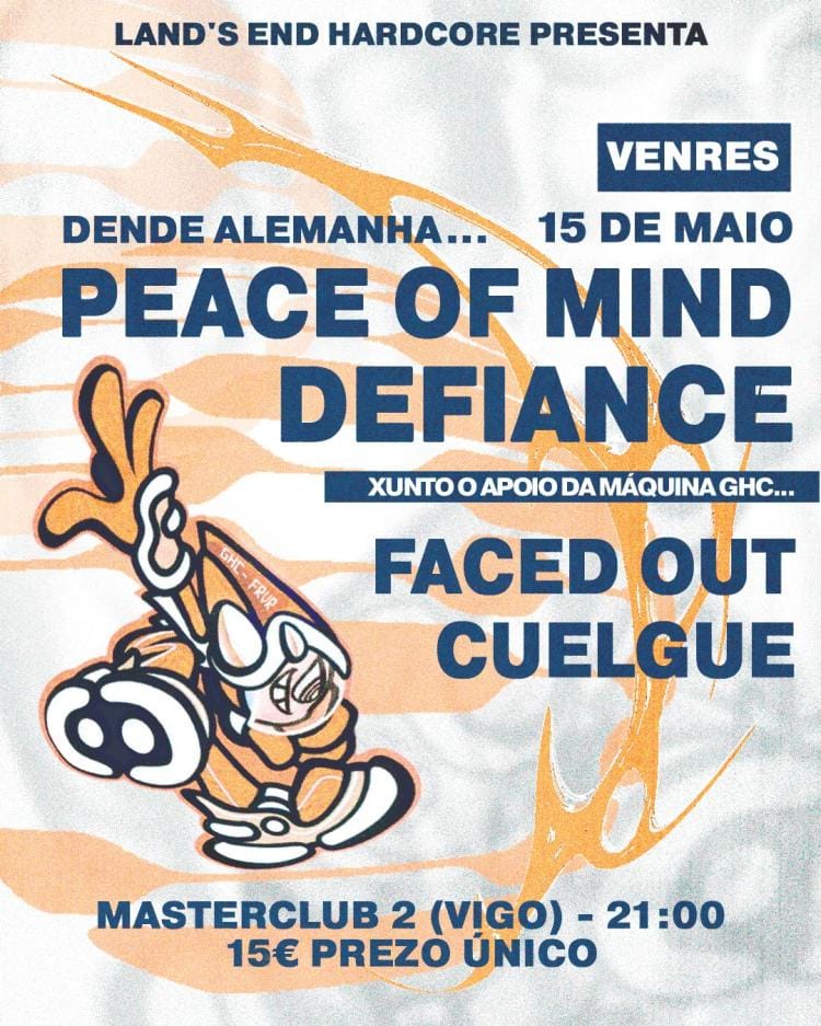 Concierto de Peace Of Mind, Defiance, Faced Out y Cuelgue