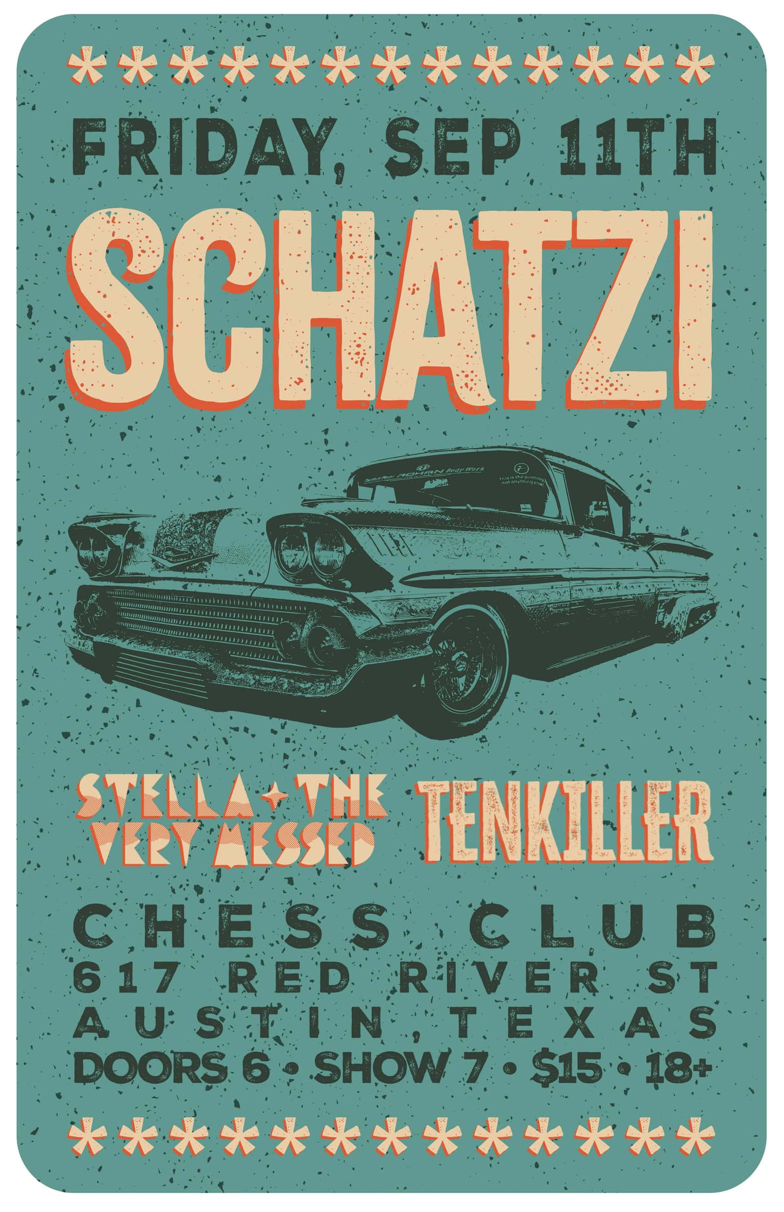 Schatzi, Tenkiller, Stella & the Very Messed