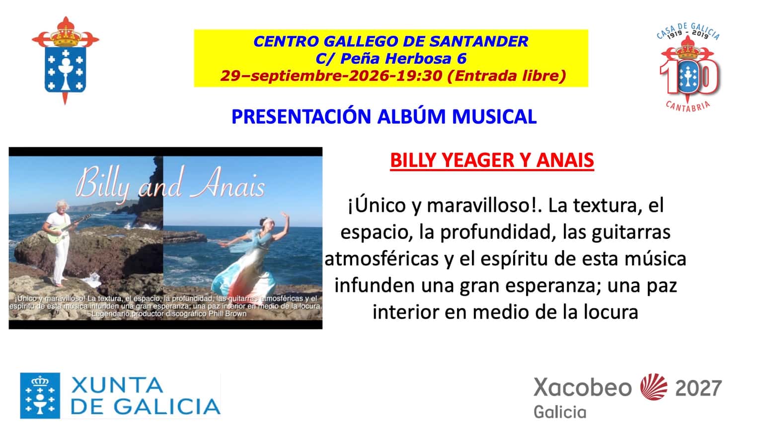 Presentación del álbum de Billy Yeager y Anais