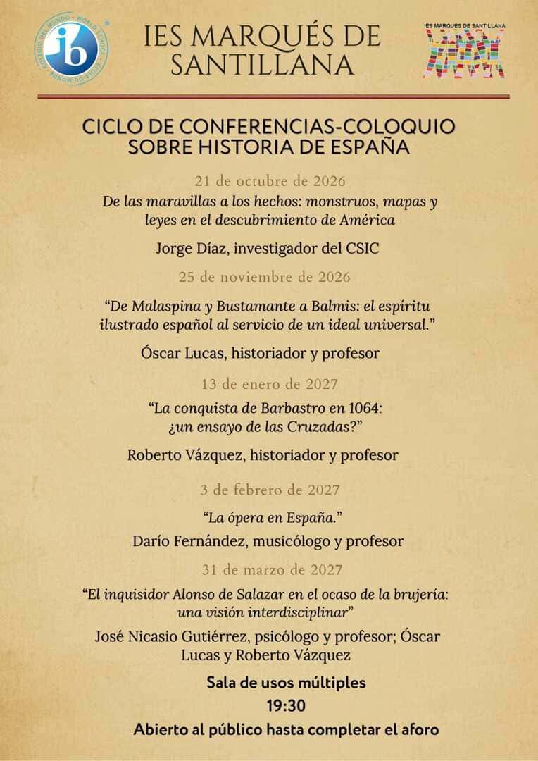 Ciclo de conferencias-coloquio sobre la Historia de España