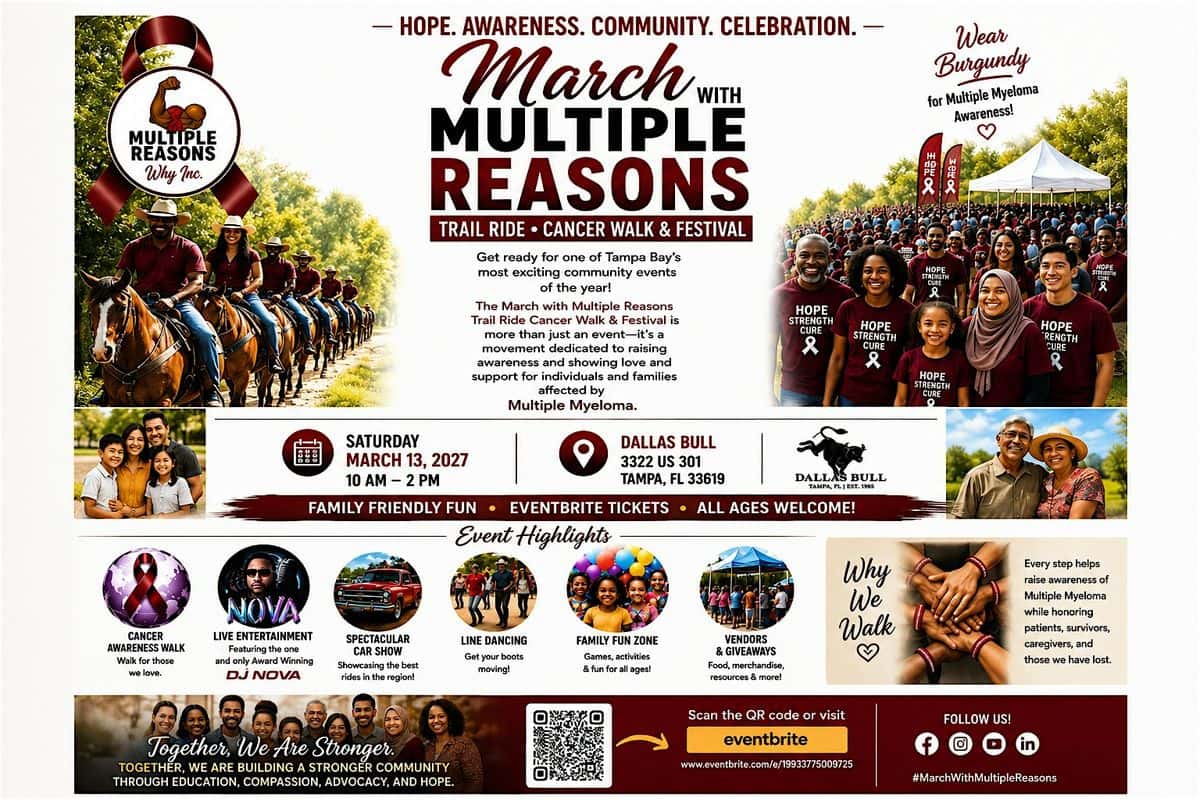 March with Multiple Reasons Trail Ride, Cancer Walk and Festival