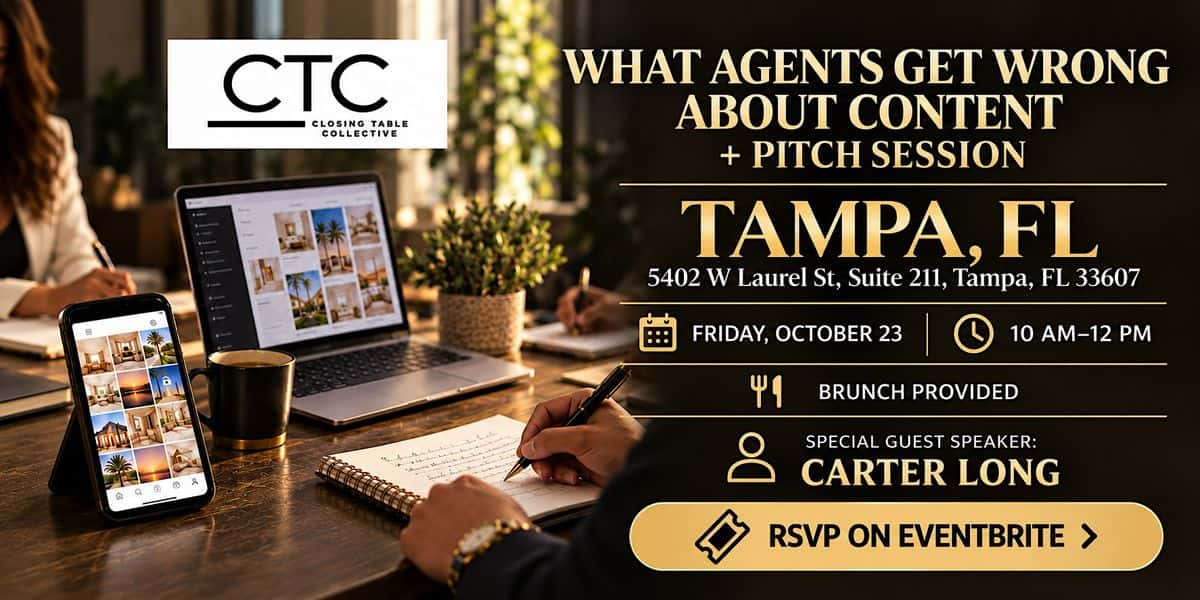What Agents get wrong about Content with Carter Long + Pitch Session