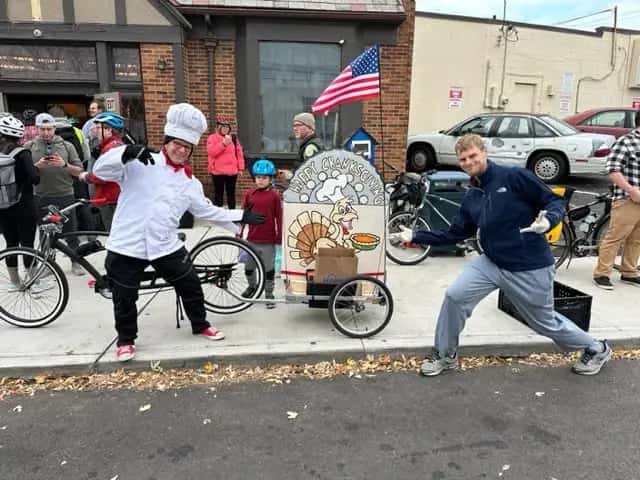 Cranksgiving Columbus Food Drive powered by bikes