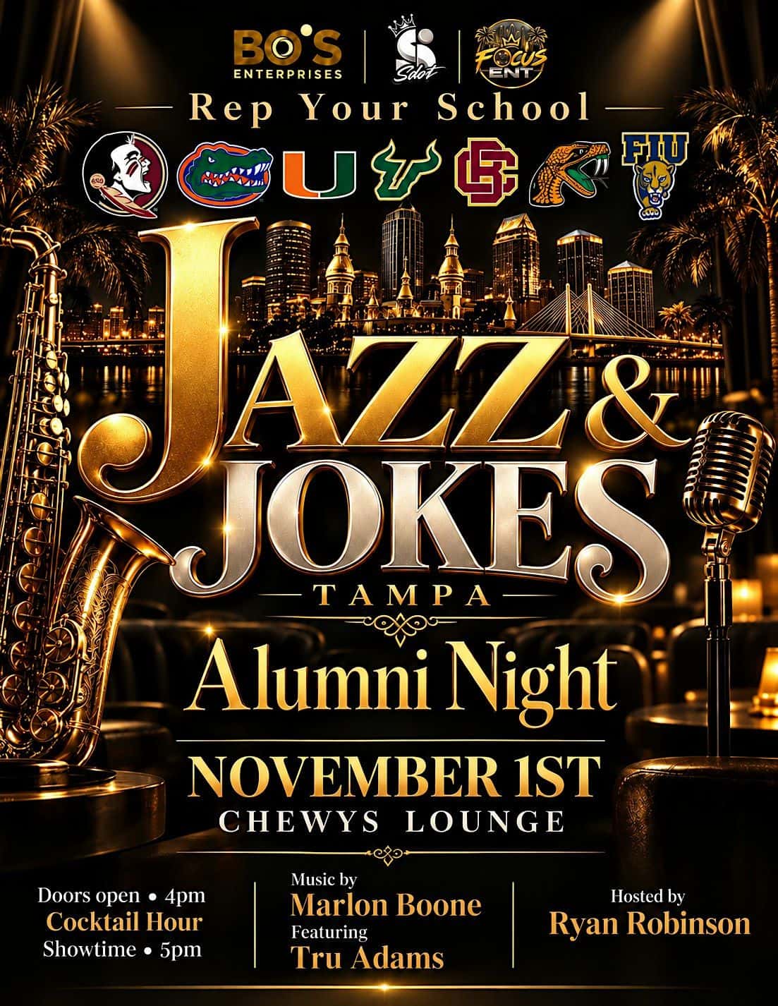 Jazz & Jokes Tampa: Alumni Night — Rep Your School!
