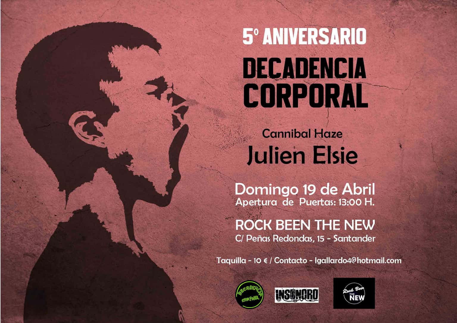 5º aniversario de Decadencia Corporal en Santander