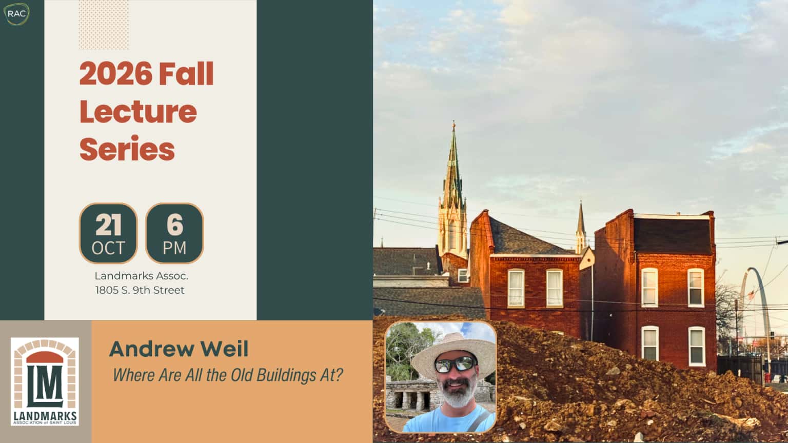 Where Are All the Old Buildings At? (2026 Fall Lecture Series)