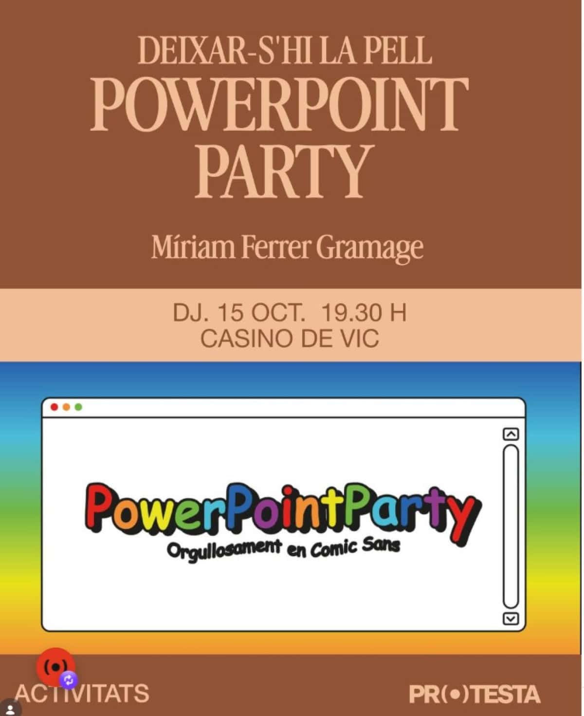 PowerPoint Party en el Festival Protesta