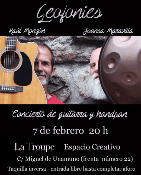 Geofonies, concierto de guitarra y handpan