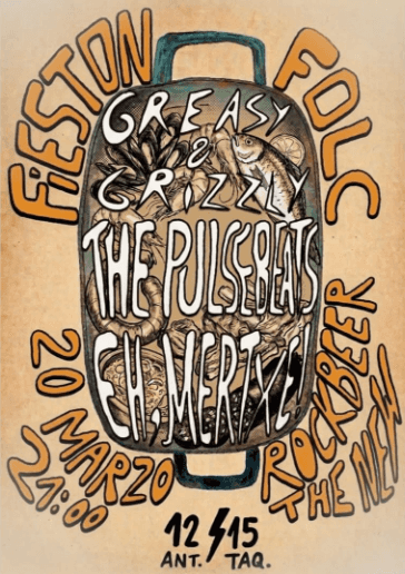 Concierto de Eh, Mertxe!, The Pulsebeats y Grease&Grizzly