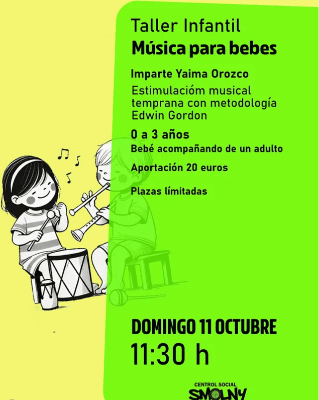 Taller infantil: Música para bebes (0 a 3 años)
