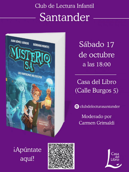 Club de lectura infantil: Misterio S.A. Los fantasmas no existen