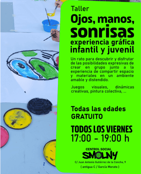 Taller gráfico infantil y juvenil 'Ojos, manos, sonrisas'