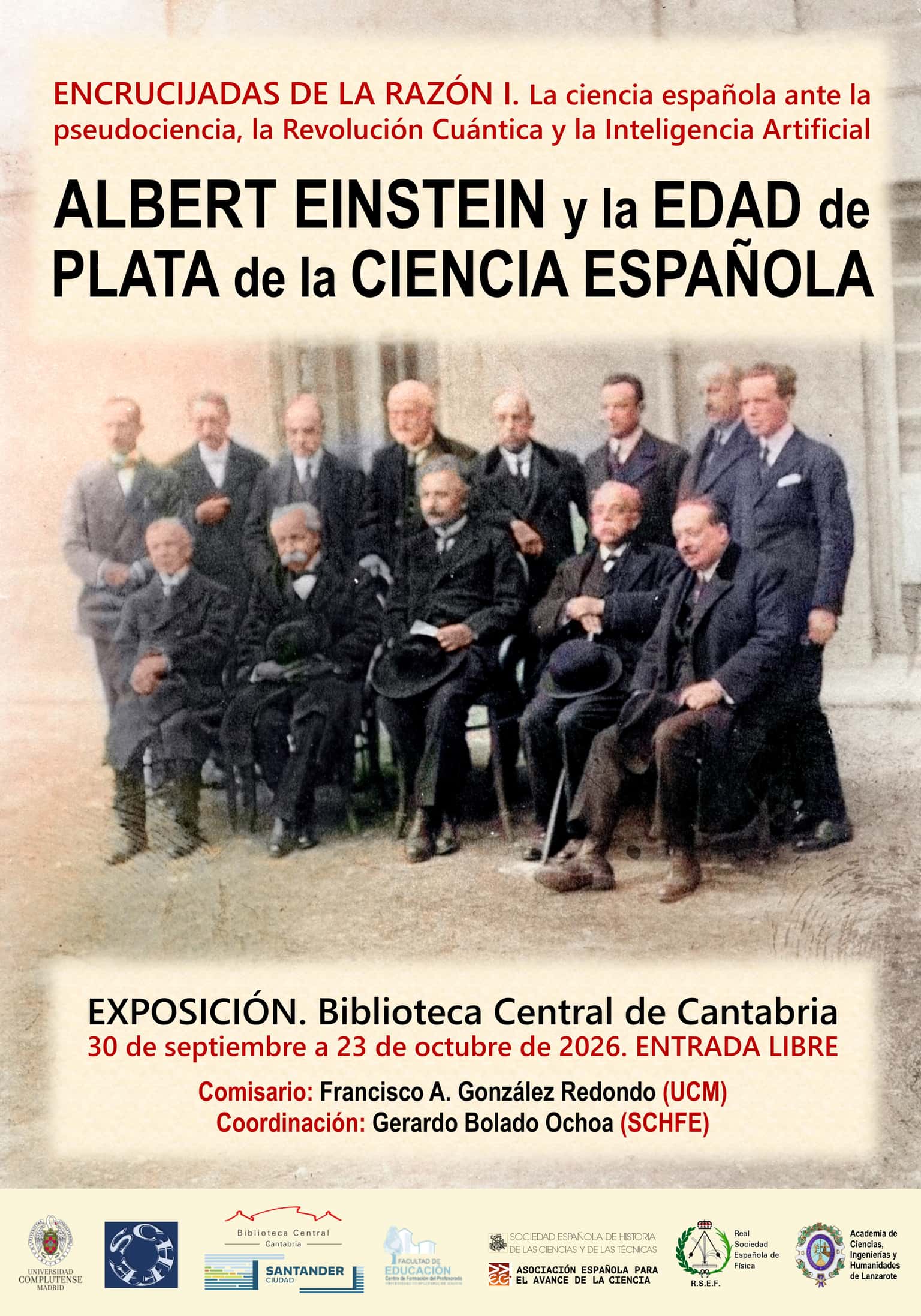Albert Einstein y la Edad de Plata de la ciencia española. Inauguración de la exposición y conferencia