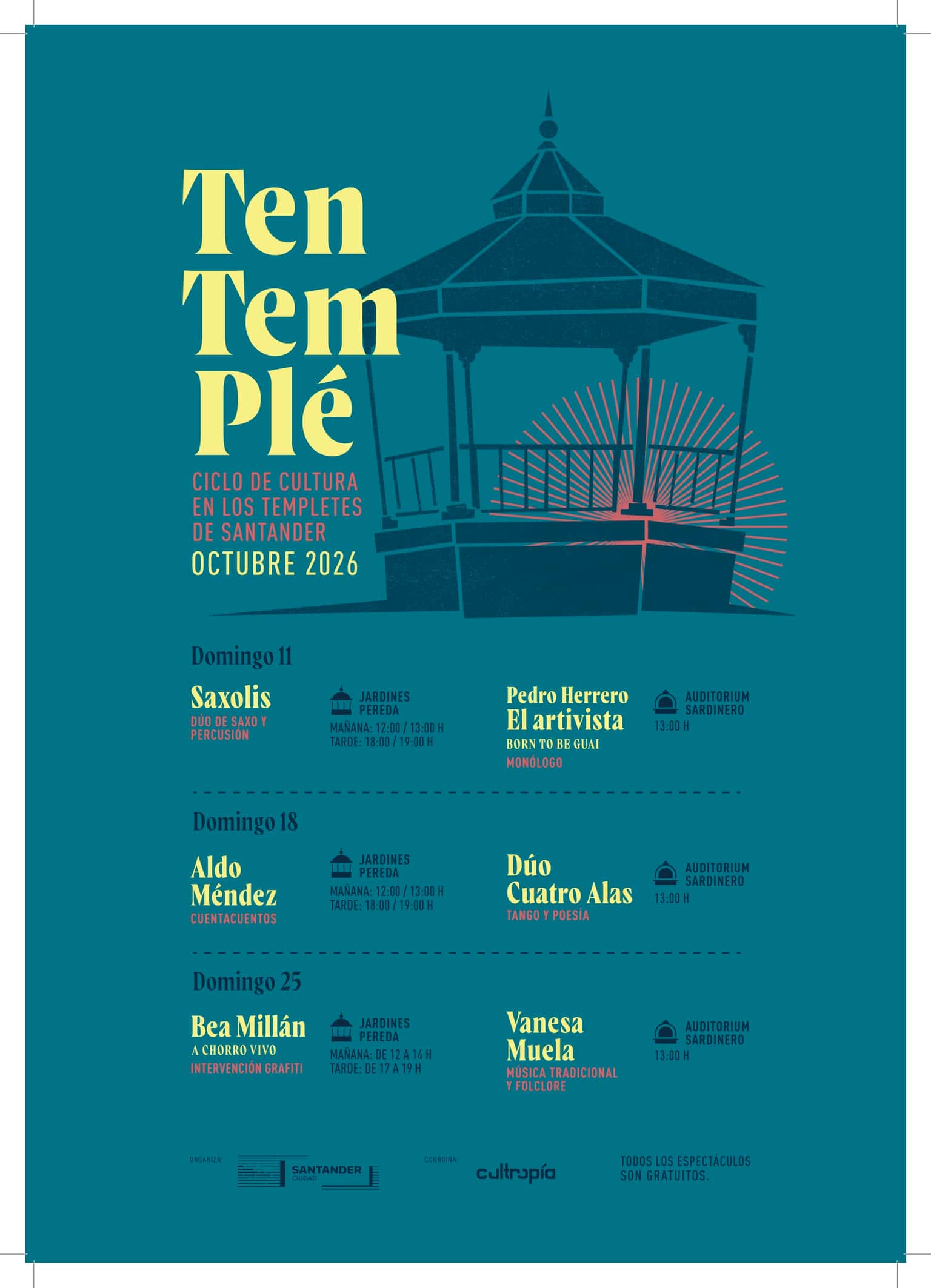 Tentemplé: tango y poesía con Cuatro Alas