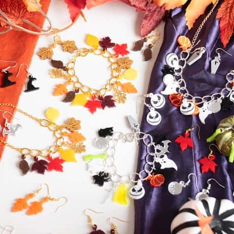 Autumn Leaves & Halloween Jewellery Making Workshop with Working Clasp