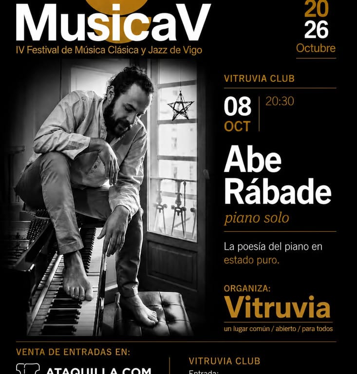 MusicaV 2026: IV Festival Internacional de Música Clásica y Jazz - Abe Rábade