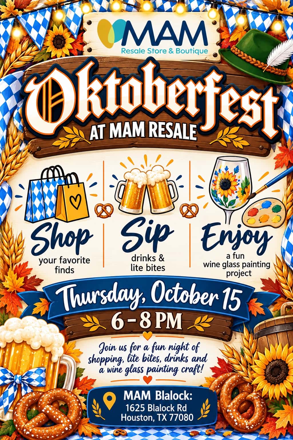 Oktoberfest at Memorial Assistance Ministries (MAM) Resale Store & Boutique