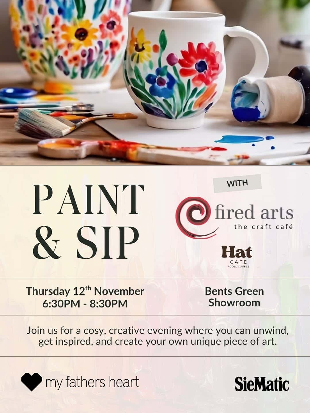 Paint and Sip Evening with Fired Arts