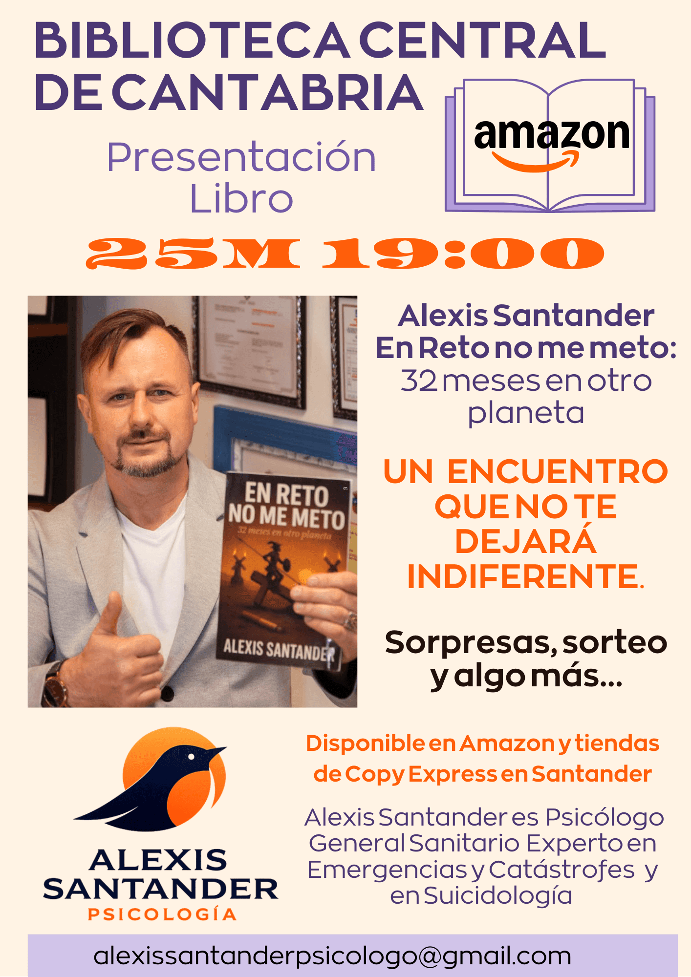 Presentación del libro 'En reto no me meto: 32 meses en otro planeta'
