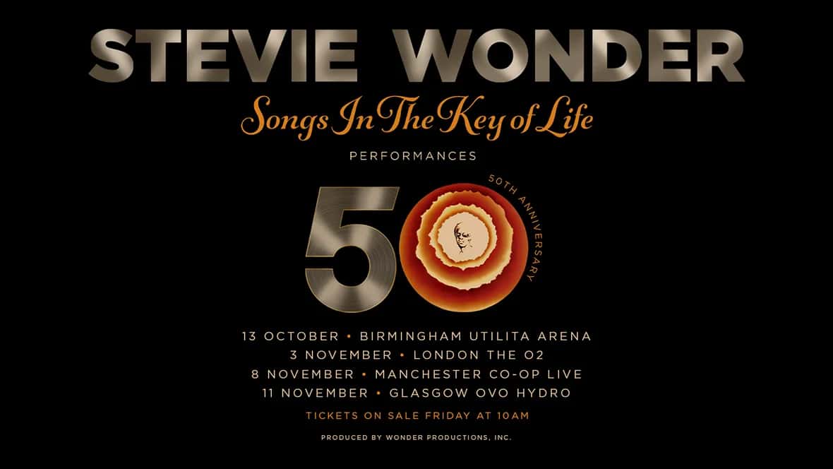 Stevie Wonder - Songs in the Key of Life Performances 50th Anniversary Tour
