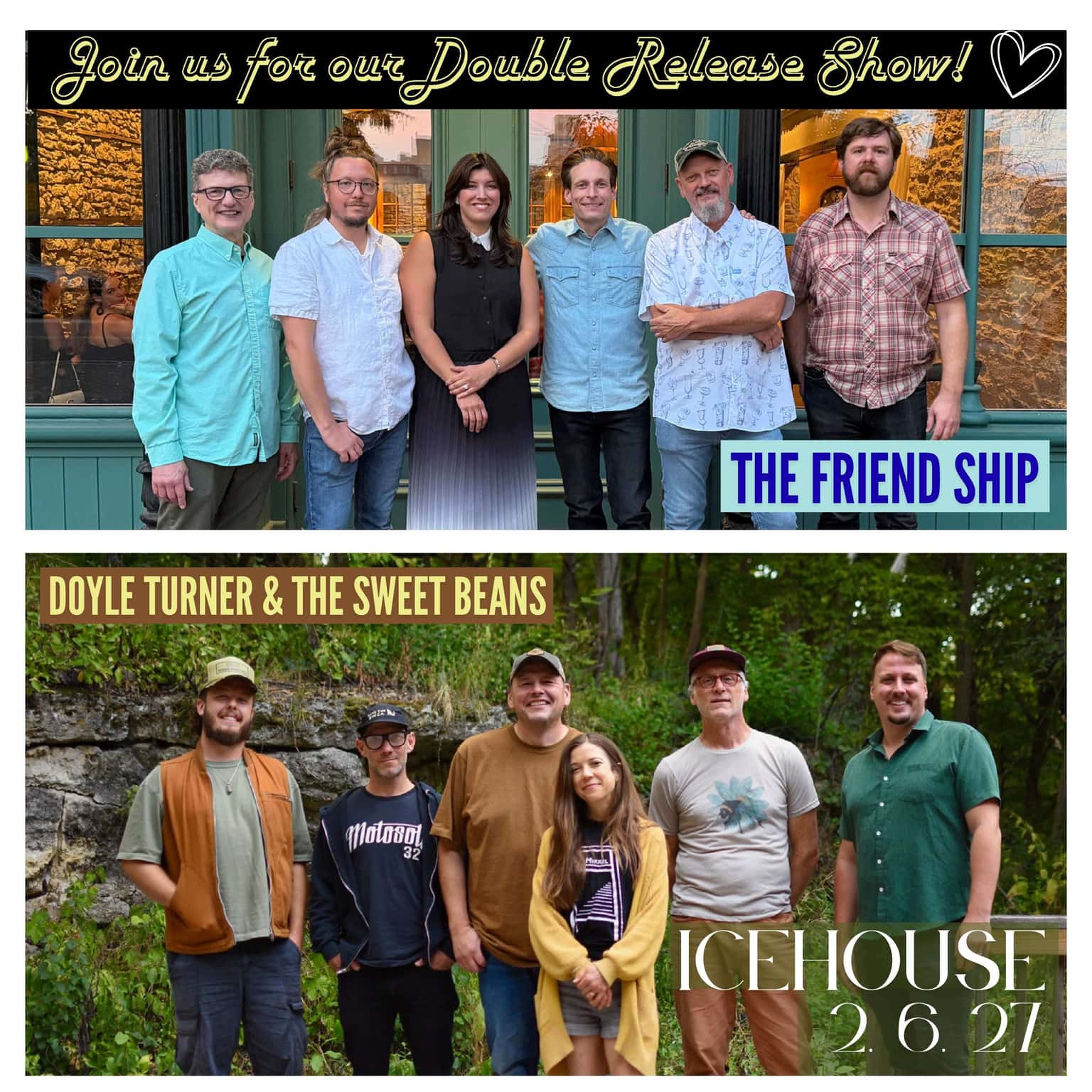 The Friend Ship Band & Doyle Turner and The Sweet Beans — Double Album Release Show