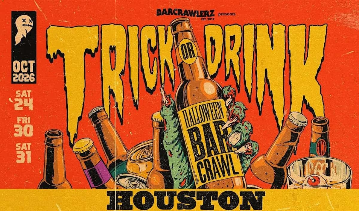 Trick or Drink Houston Halloween Bar Crawl 2026 in Midtown