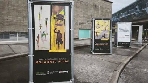 Exposición Mapa de evacuación de Gaza