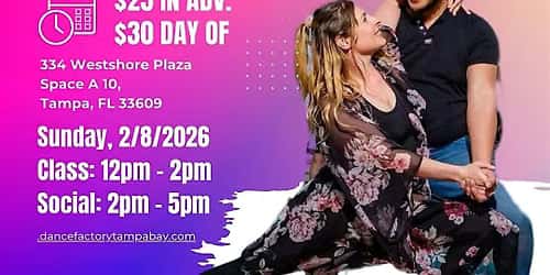 2hr Sensual Bachata Workshop & Social w/Rome & Amy @The Dance Factory Tampa
