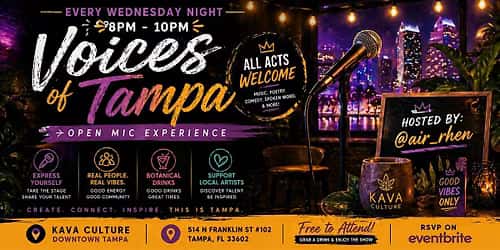 Voices of Tampa - Open Mic Experience @ Kava Culture Downtown Tampa