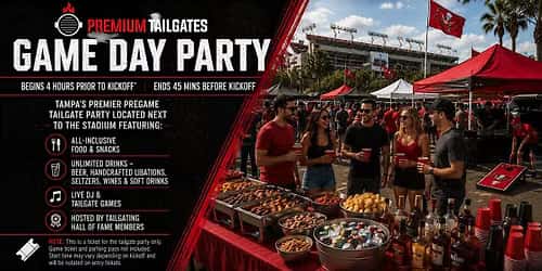Premium Tailgate Party: Tampa Bay Buccaneers vs. Los Angeles Chargers