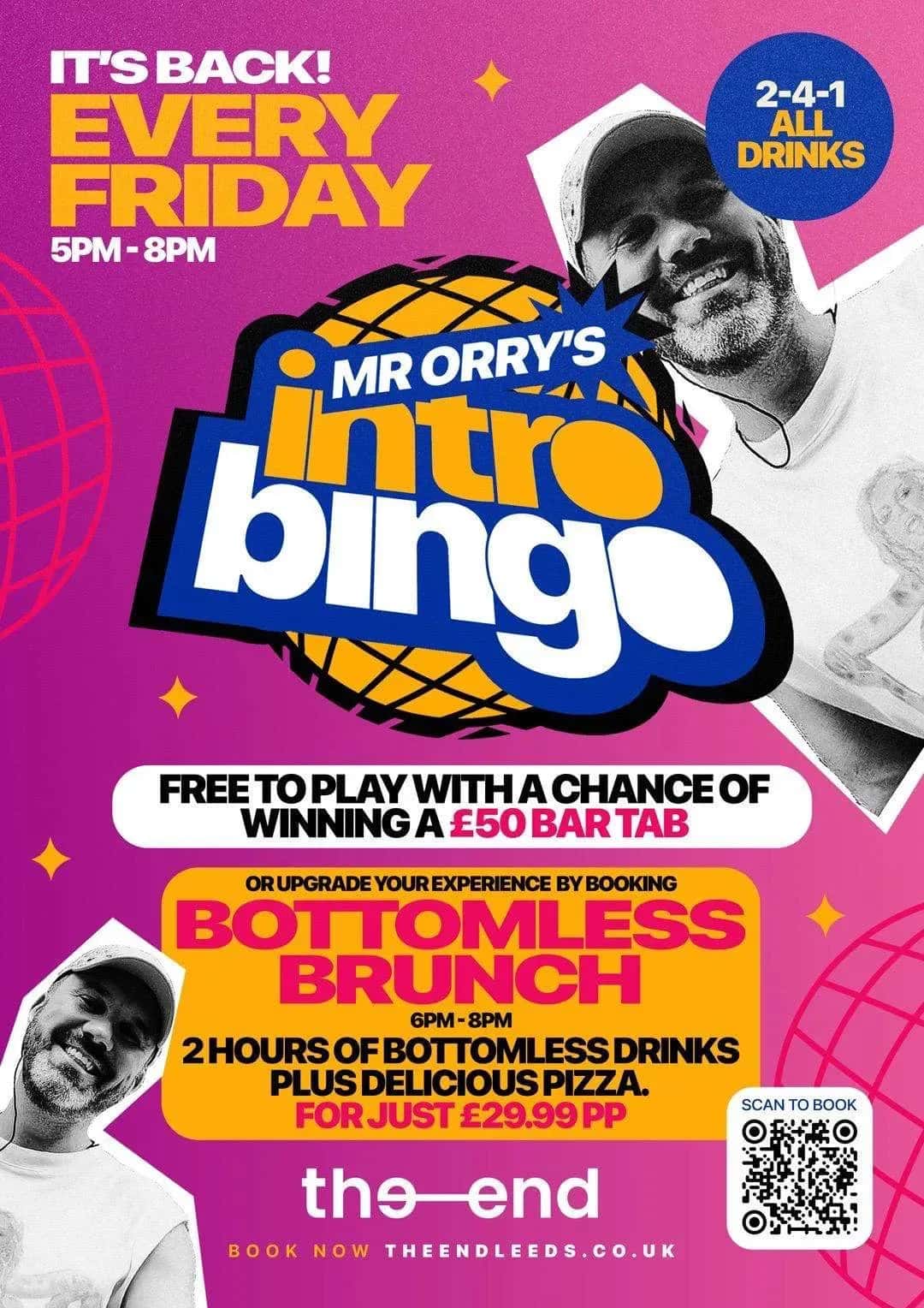 Mr Orry's Intro Bingo Bottomless Brunch