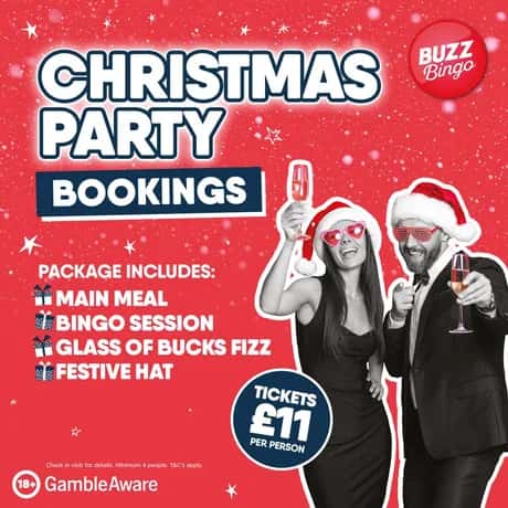 Christmas Party Bookings - Buzz Bingo Liverpool Croxteth