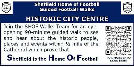 SHOF Guided Football Walks 2026 - Football's Historic City Centre