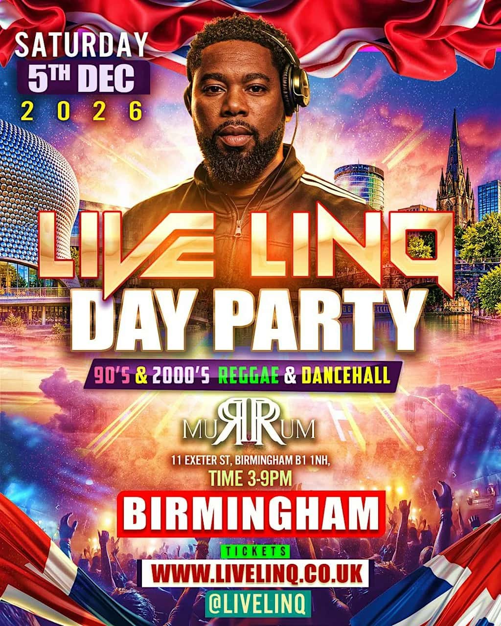 Live LinQ Day Party 90s - 2000s Reggae & Dancehall