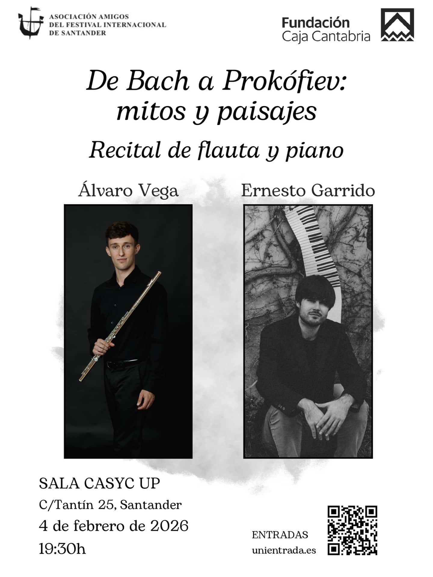 Recital de flauta y piano 'De Bach a Prokófiev: Mitos y paisajes'