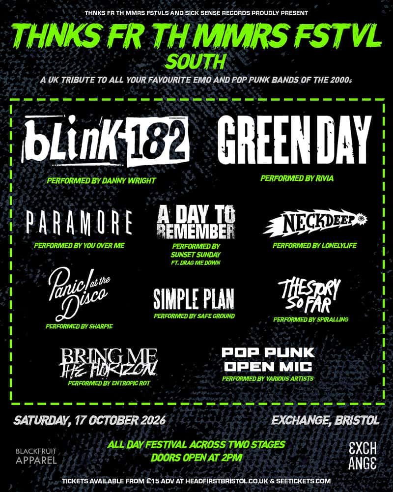 THNKS FR TH MMRS FSTVL 2026 ft Danny Wright as Blink 182