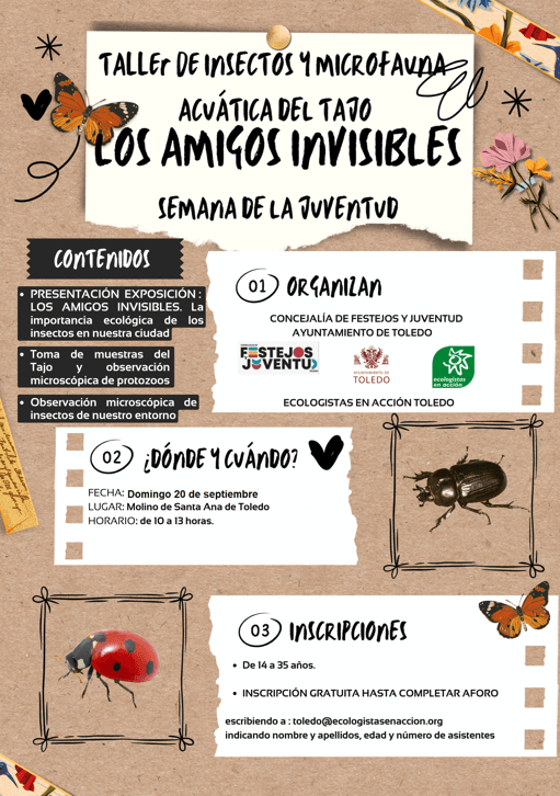 Taller de Insectos y Microfauna Acuática del Tajo