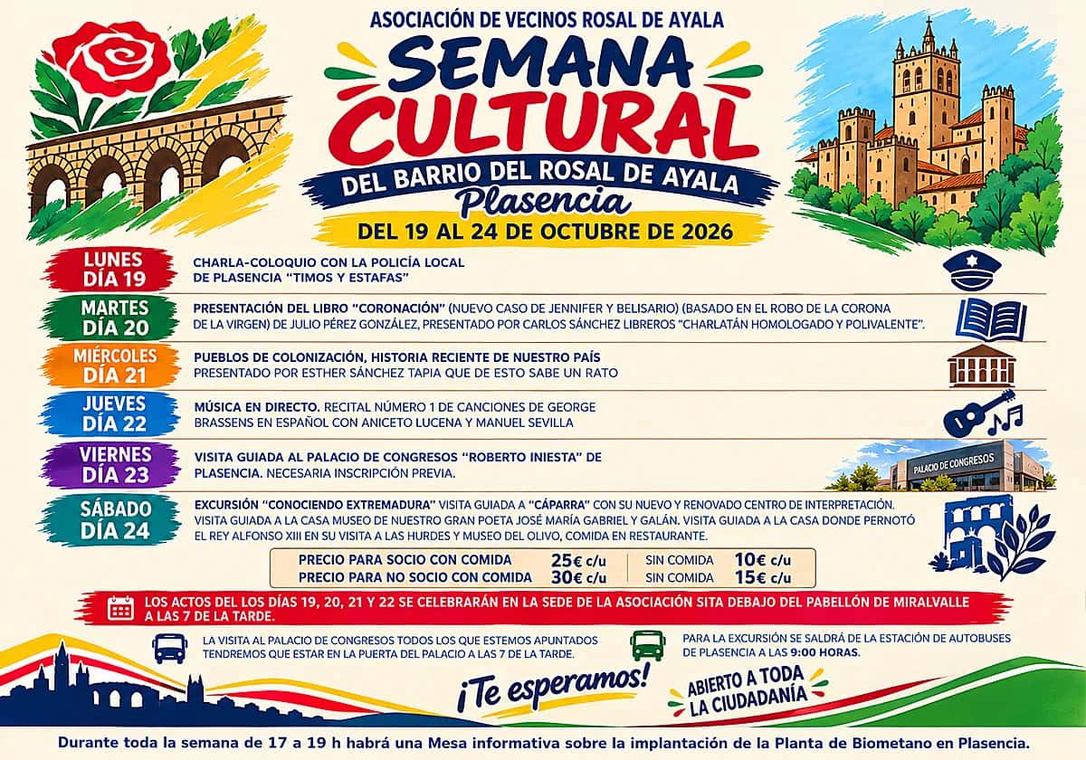 Semana Cultural del Rosal de Ayala: del 19 al 24 de octubre